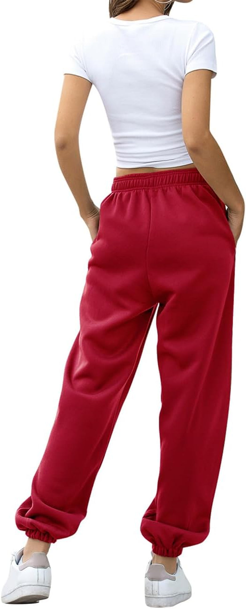 Baggy Sweatpants High Waisted Fleece Cotton Sweat Pants for women